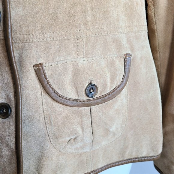 80s 90s Seattle Suede Washable Eddie Bauer Jacket - Picture 4 of 10